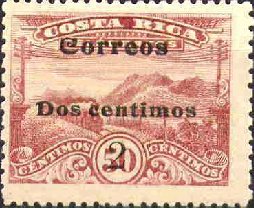 Telegrafos / Correos dos centimos 2c on 50c