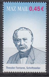 Stamp, Theodor Fontane, Germany, Modern Private Post Offices,  , Famous People