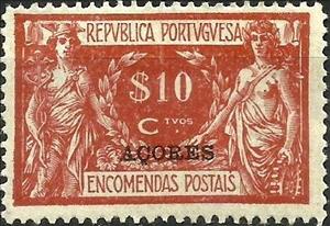 Stamp, Allegory: Trade and Industry, Azores,  