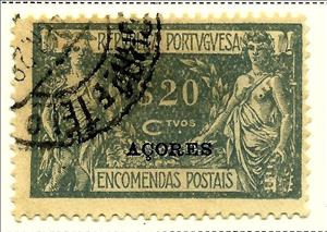 Stamp, Allegory: Trade and Industry, Azores,  