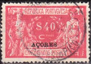 Stamp, Allegory: Trade and Industry, Azores,  