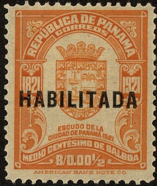 PA 105 Overprinted "HABILITADA"