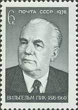 Birth Centenary of Wilhelm Pieck.