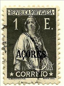 Stamp, Ceres Issue of Portugal Overprinted, Azores,  