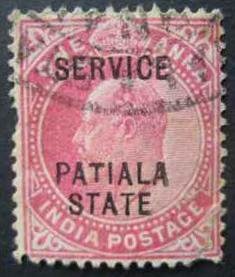 Stamp, King Edward VII, India, Princely States,  
