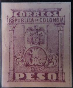 Stamp, National shield of Colombia, Colombia,  , Coats of Arms