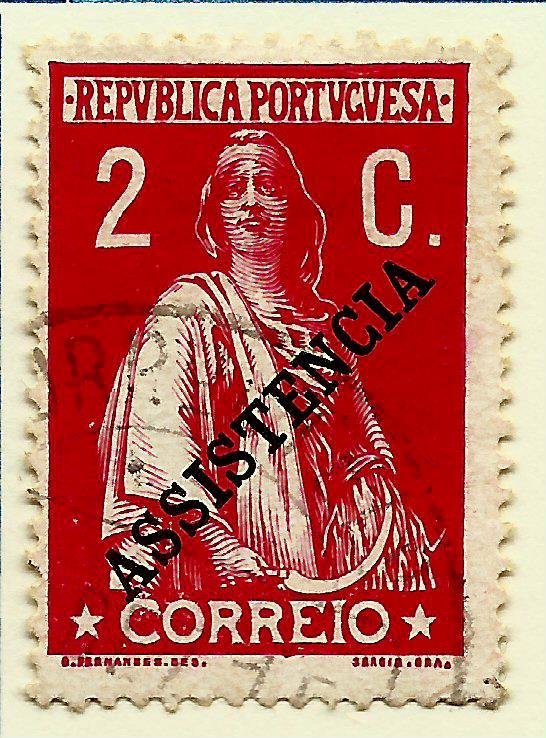 overprint black "ASSISTENCIA"