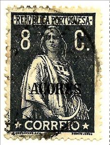 Stamp, Ceres Issue of Portugal Overprinted, Azores,  
