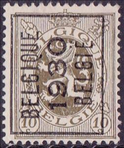 Stamp, Precenceled heraldic lion, Belgium,  