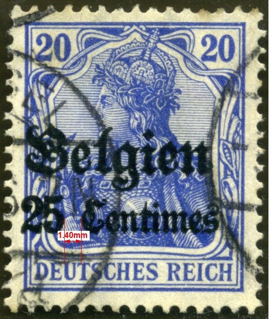 overprint on "Germania"