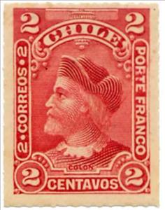 Stamp, Christopher Columbus (Colon), Chile,  