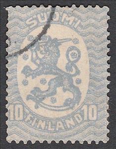 Stamp, Definitive series I: Lion type m/17, Finland,  