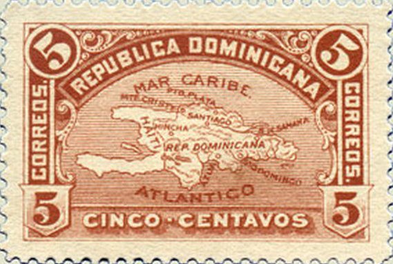 Map of Hispaniola Island