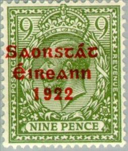 Stamp, King George V Overprint, Ireland,  