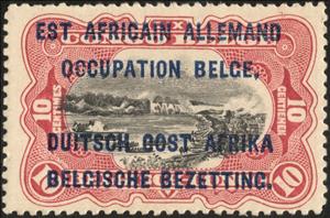 Stamp, Type 'Mols' bilingual stamps with overprint, Ruanda-Urundi,  
