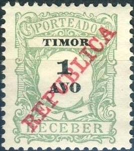 Stamp, Postage due - Lisboa overprint, East Timor,  