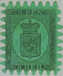 Stamp, Coat of Arms type m/60, Finnish values, Finland,  