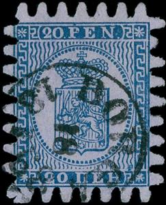 Stamp, Coat of Arms type m/60, Finnish values, Finland,  