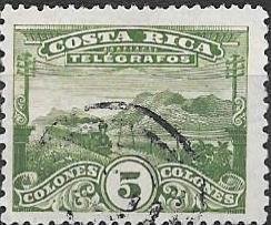 Stamp, Landscape and train, Costa Rica,  , Landscapes, Landscapes, Railways, Railways, Transport, Transport
