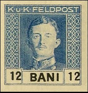 Stamp, Kaiser Karl I., Austria - Offices Abroad, Occupations,  