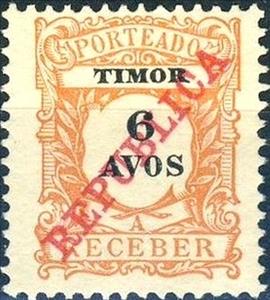 Stamp, Postage due - Lisboa overprint, East Timor,  