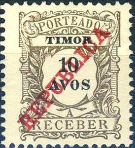 Stamp, Postage due - Lisboa overprint, East Timor,  