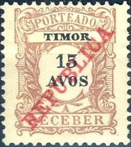 Stamp, Postage due - Lisboa overprint, East Timor,  