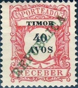Stamp, Postage due - Lisboa overprint, East Timor,  