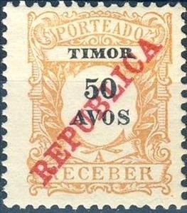 Stamp, Postage due - Lisboa overprint, East Timor,  