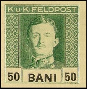 Stamp, Kaiser Karl I., Austria - Offices Abroad, Occupations,  