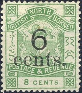 Stamp, Coat of Arms, North Borneo,  