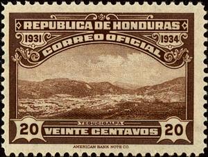 Stamp, View of Tegucigalpa, Honduras,  , Landscapes, Townscapes / City Views