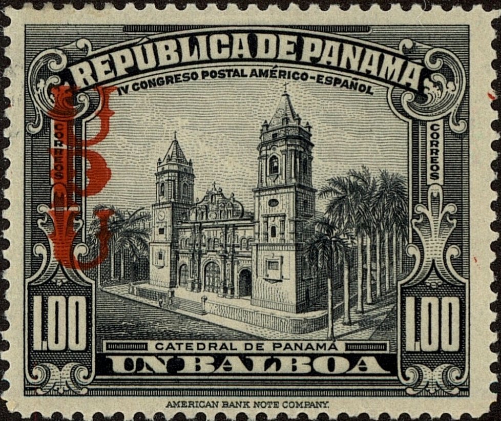 Cathedral in Panama (overprint)