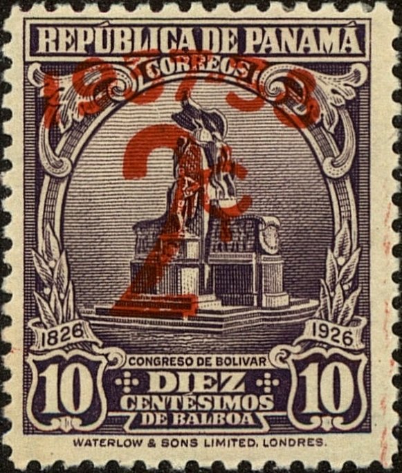 Bolivar Monument (overprint)
