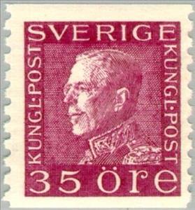 Stamp, King Gustaf V, Sweden,  