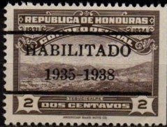 Stamp, View of Tegucigalpa Overprinted, Honduras,  , Landscapes, Townscapes / City Views