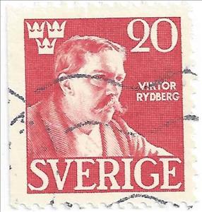 Stamp, Rydberg, Viktor, Sweden,  , Authors, Commemoration, Famous People, Literary People (Poets and Writers)