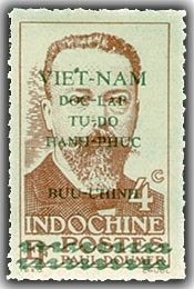 Stamp, French Indochina stamp overprinted, Vietnam,  