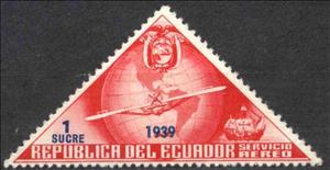 Stamp, Servicio Aereo, Cinderellas,  , Transport, Triangle Stamps