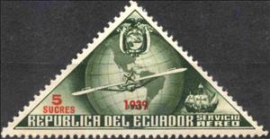 Stamp, Servicio Aereo, Cinderellas,  , Transport, Triangle Stamps