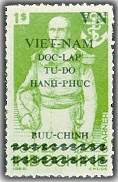 Stamp, French Indochina stamp overprinted, Vietnam,  