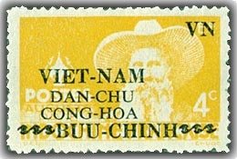 Stamp, French Indochina stamp overprinted, Vietnam,  