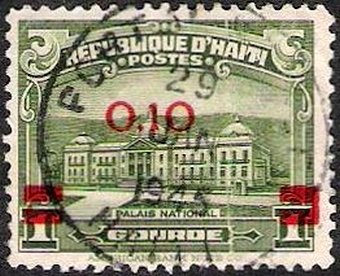 National Palace - red overprint
