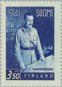 Stamp, Carl Gustav Emil von Mannerheim, Marshall, Finland,  