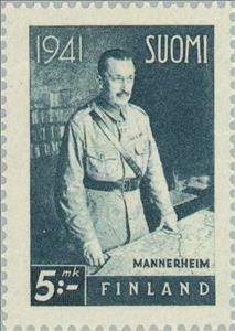 Stamp, Carl Gustav Emil von Mannerheim, Marshall, Finland,  