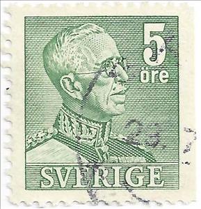 Stamp, King Gustav V, Sweden,  , Heads of State, Kings