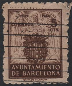 Stamp, Escudos Nacional y de la Ciudad, Spain,  