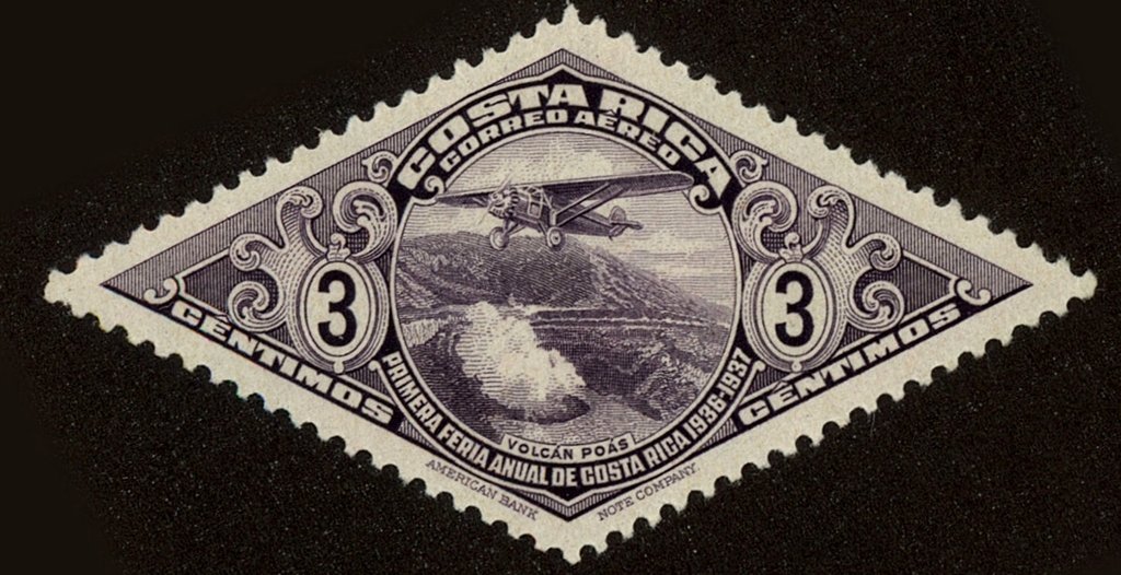 Airplane over Poa ́s Volcano