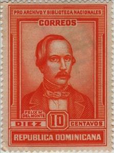 Stamp, Felix Maria Del Monte (1819-1899), Dominican Republic,  