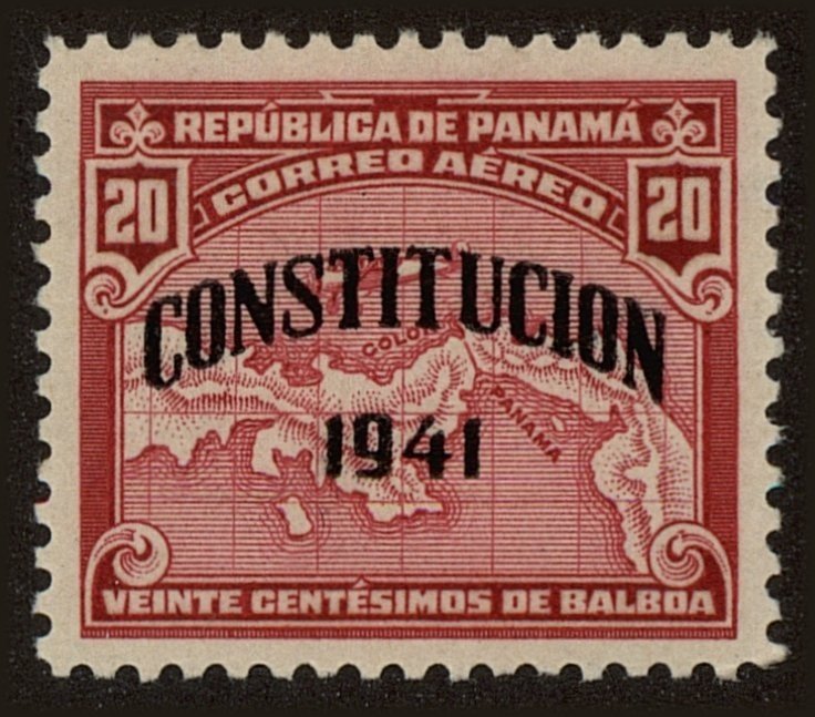 Airplane over Map of Panama  (overprint)
